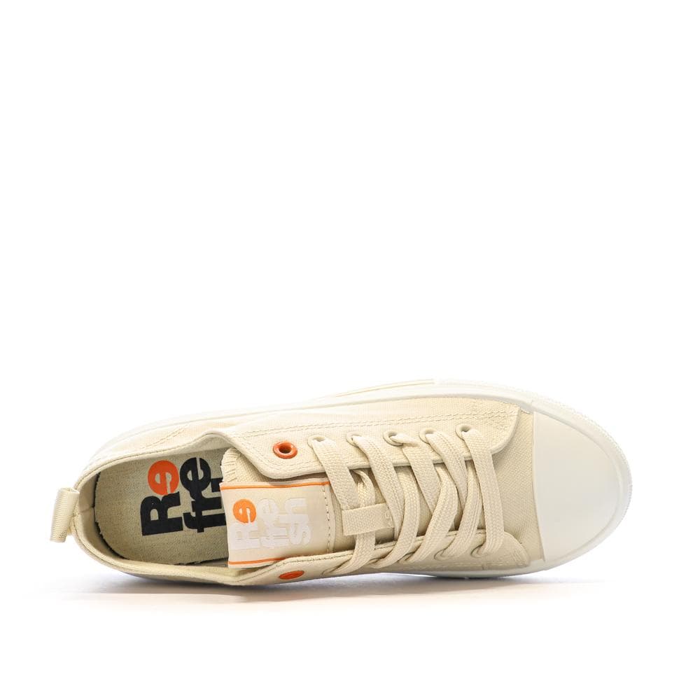 Baskets Basses Beige Femme Refresh Lona 4