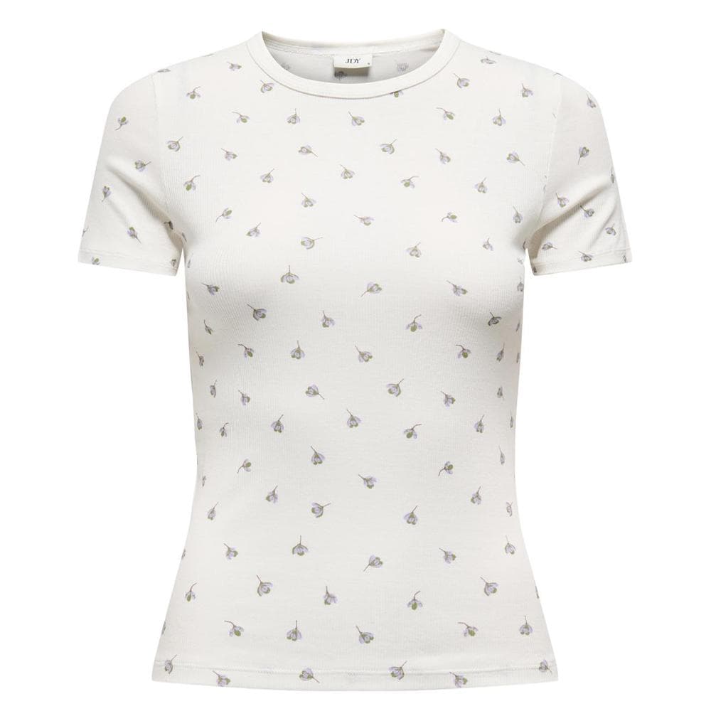 T-Shirt Blanc/Mauve Femme JDY Lucky 2