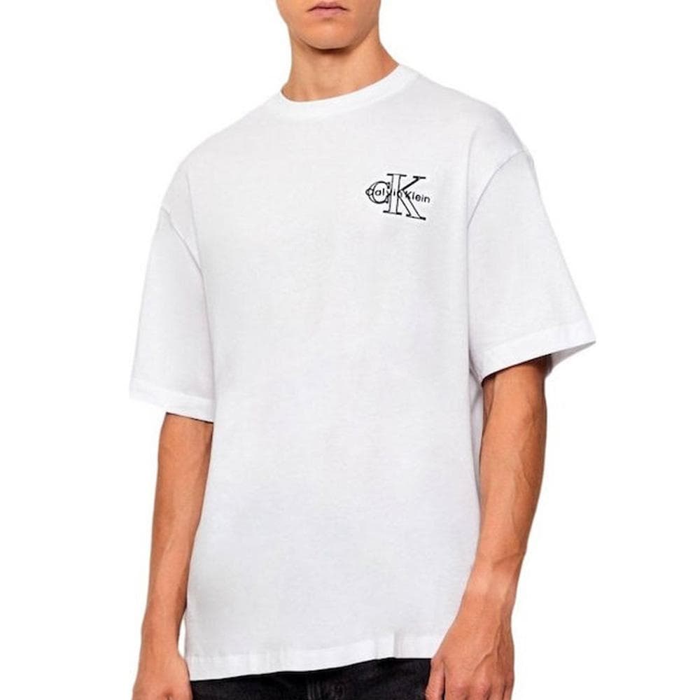 T-Shirt Blanc Homme Calvin Klein Jeans Monolog 1