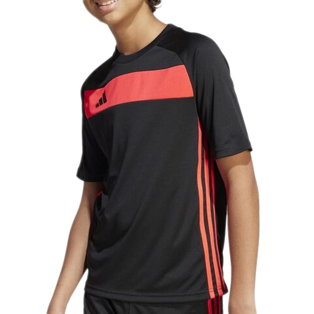 T-Shirt Noir/Rouge Homme Adidas Tiro 1