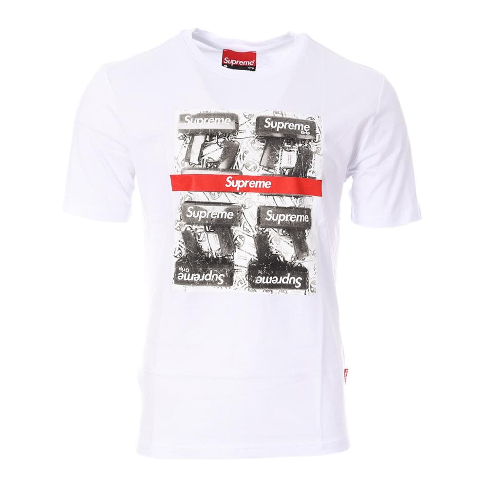 T-shirt Blanc Homme Supreme Grip Gun 1