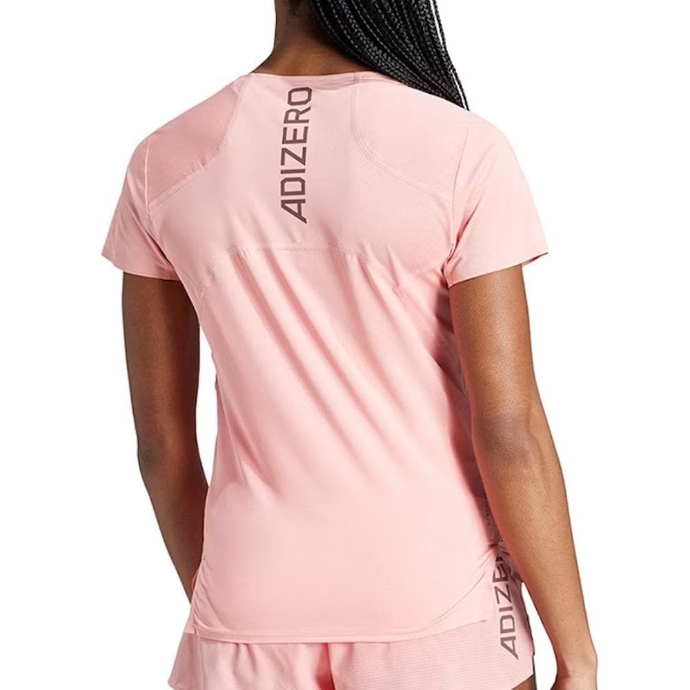 T-Shirt Rose Femme Adidas Adizero 2