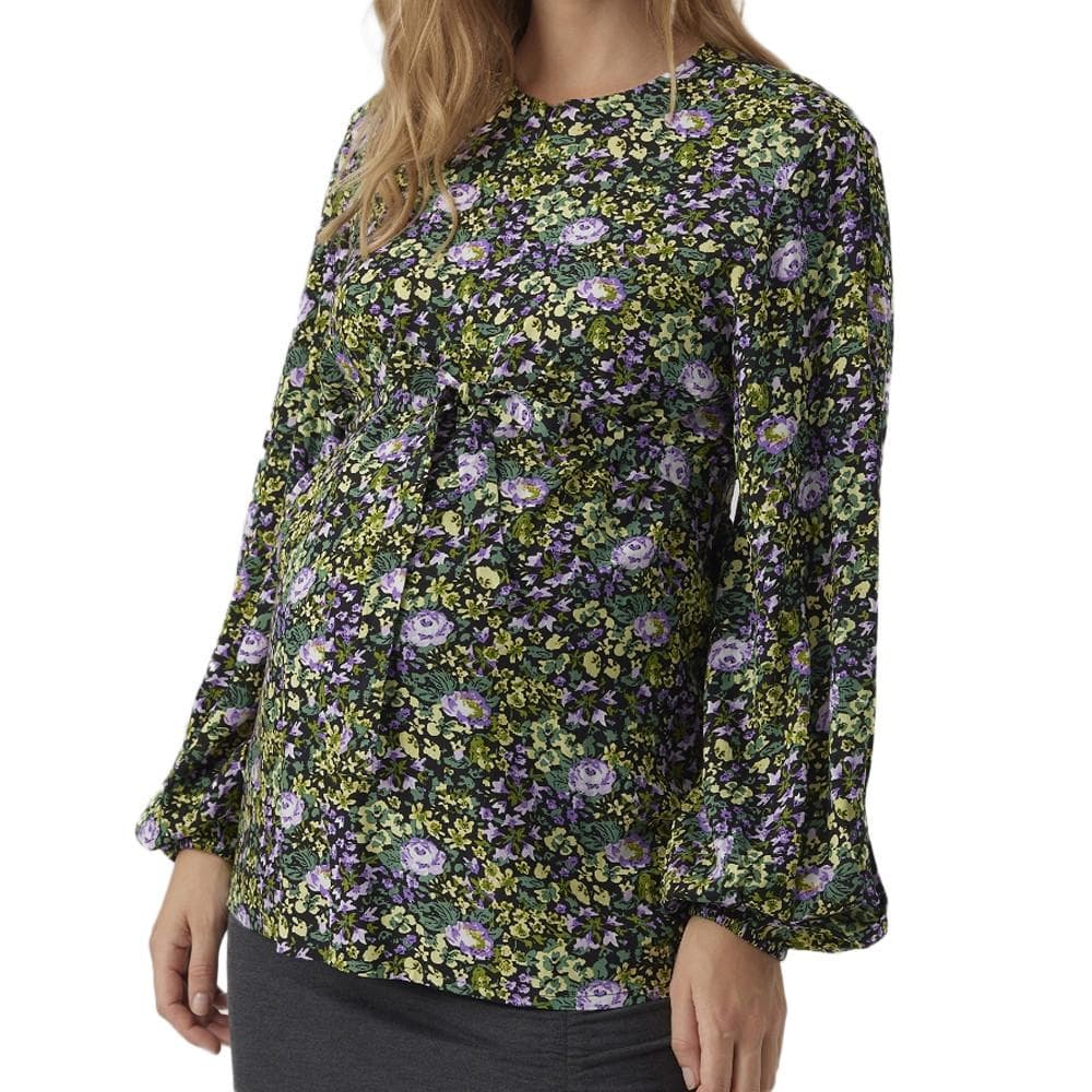 Blouse Noir/Jaune Femme Mamalicious Lia 1