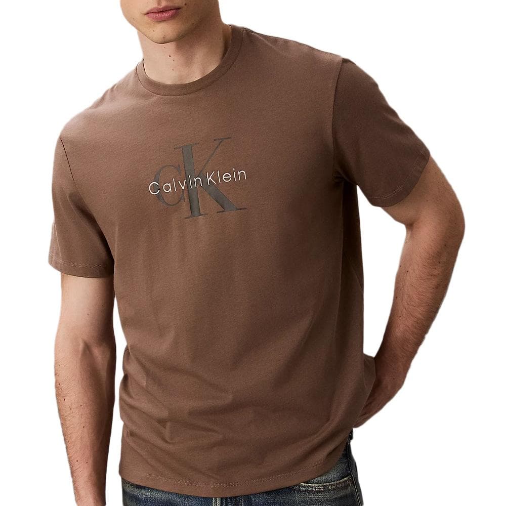 T-Shirt Marron Homme Calvin Klein Jeans Hero 1