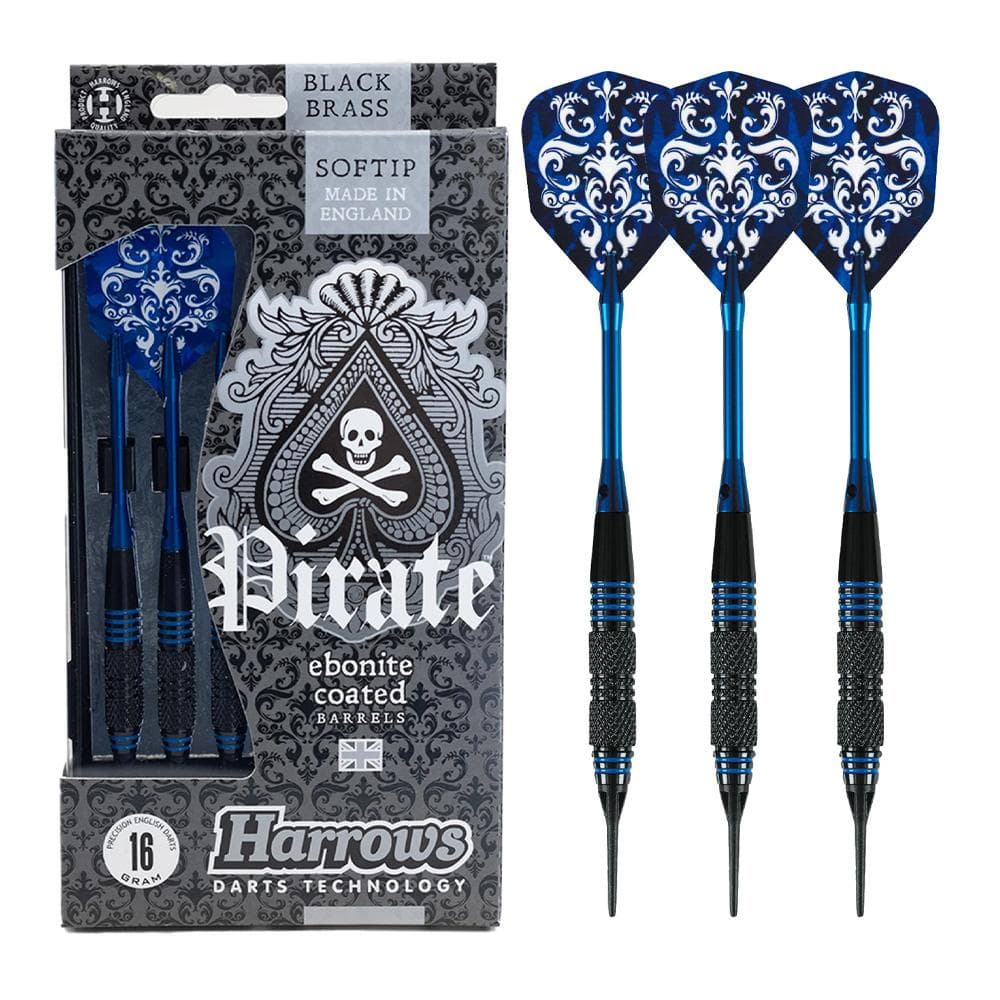 X3 Fléchettes Noir/Bleu Nylon Pirate 1