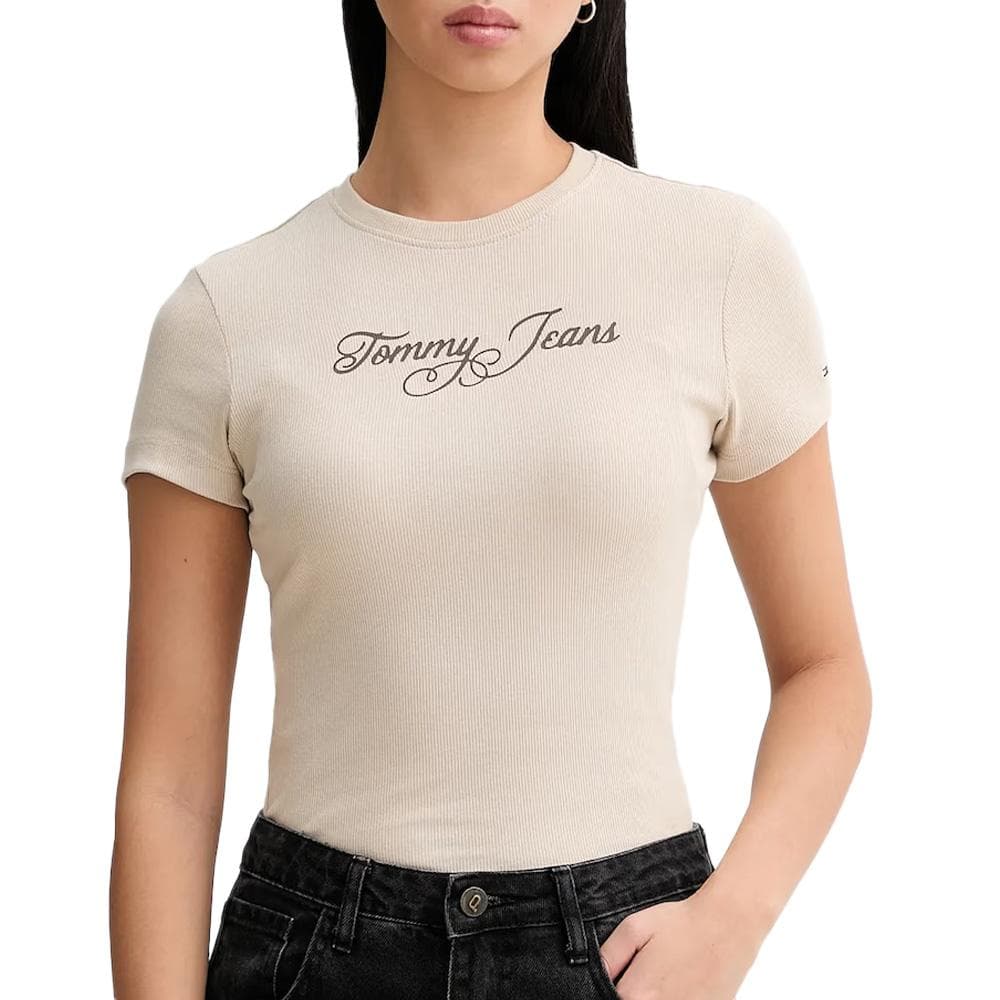 T-Shirt Beige Femme Tommy Hilfiger DW0DW21838 1