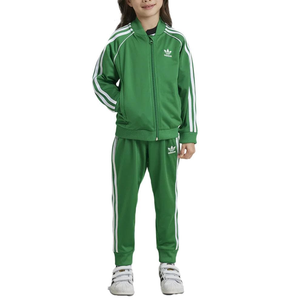 Survêtement Vert Garçon Adidas Tracksuit 2