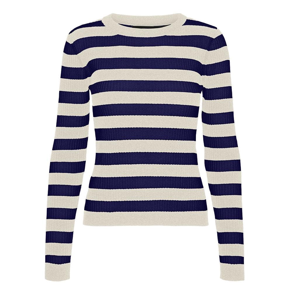 Pull Beige/Bleu Femme Vero Moda Chili 1