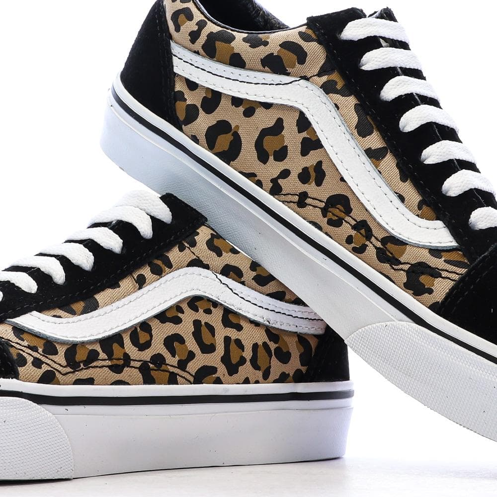 Baskets Noir/Léopard Femme Vans Old Skool Animalier 7