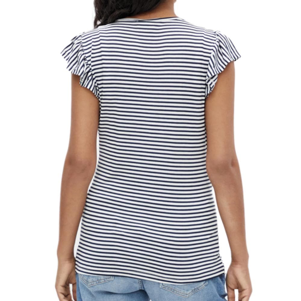 T-Shirt Blanc/Noir Femme Mamalicious Gisele 2