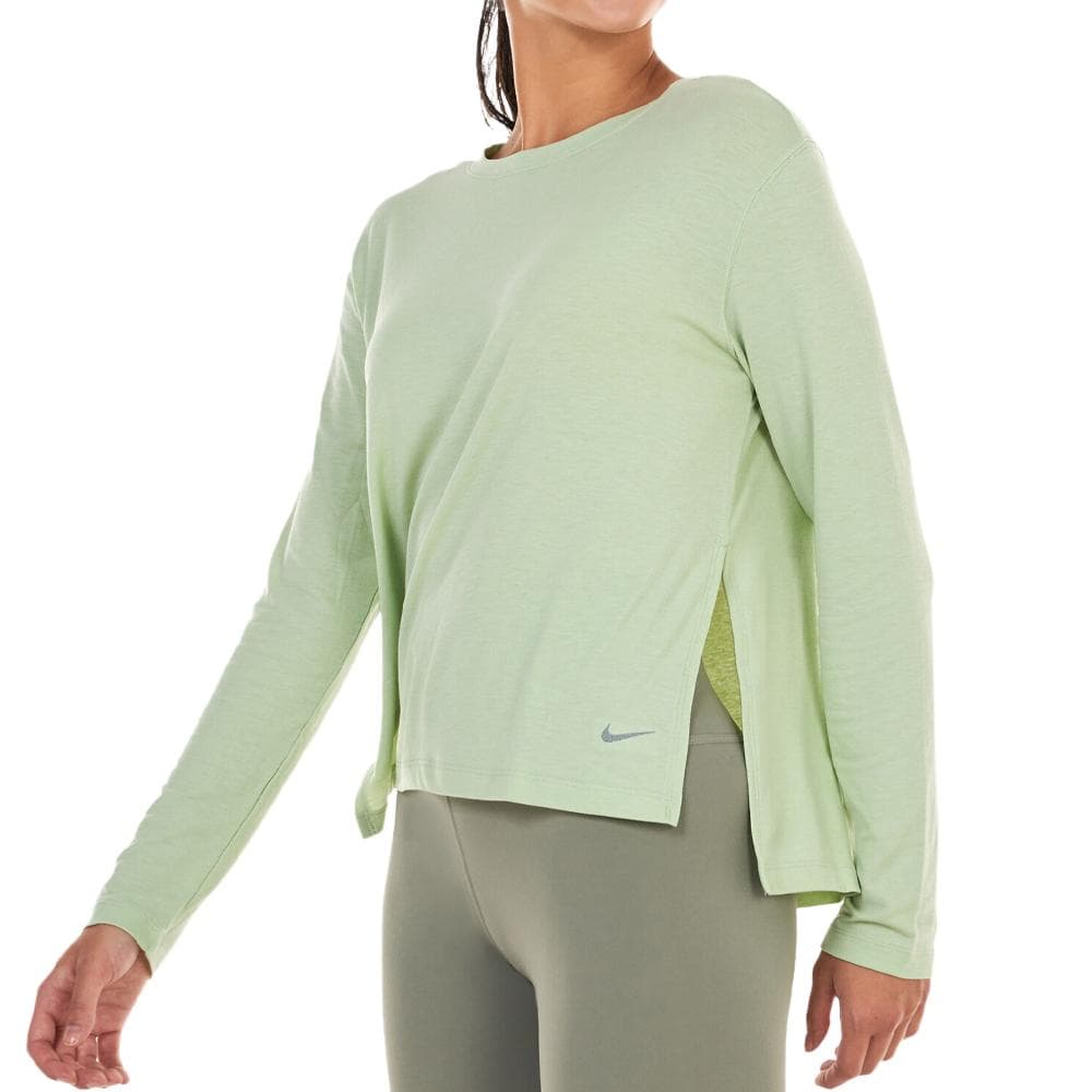 T-shirt Manches Longues Vert Femme Nike Ny 1