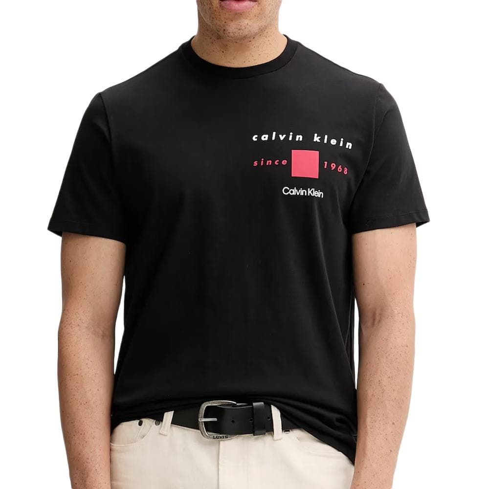 T-Shirt Noir Homme Calvin Klein Jeans Ckny 1