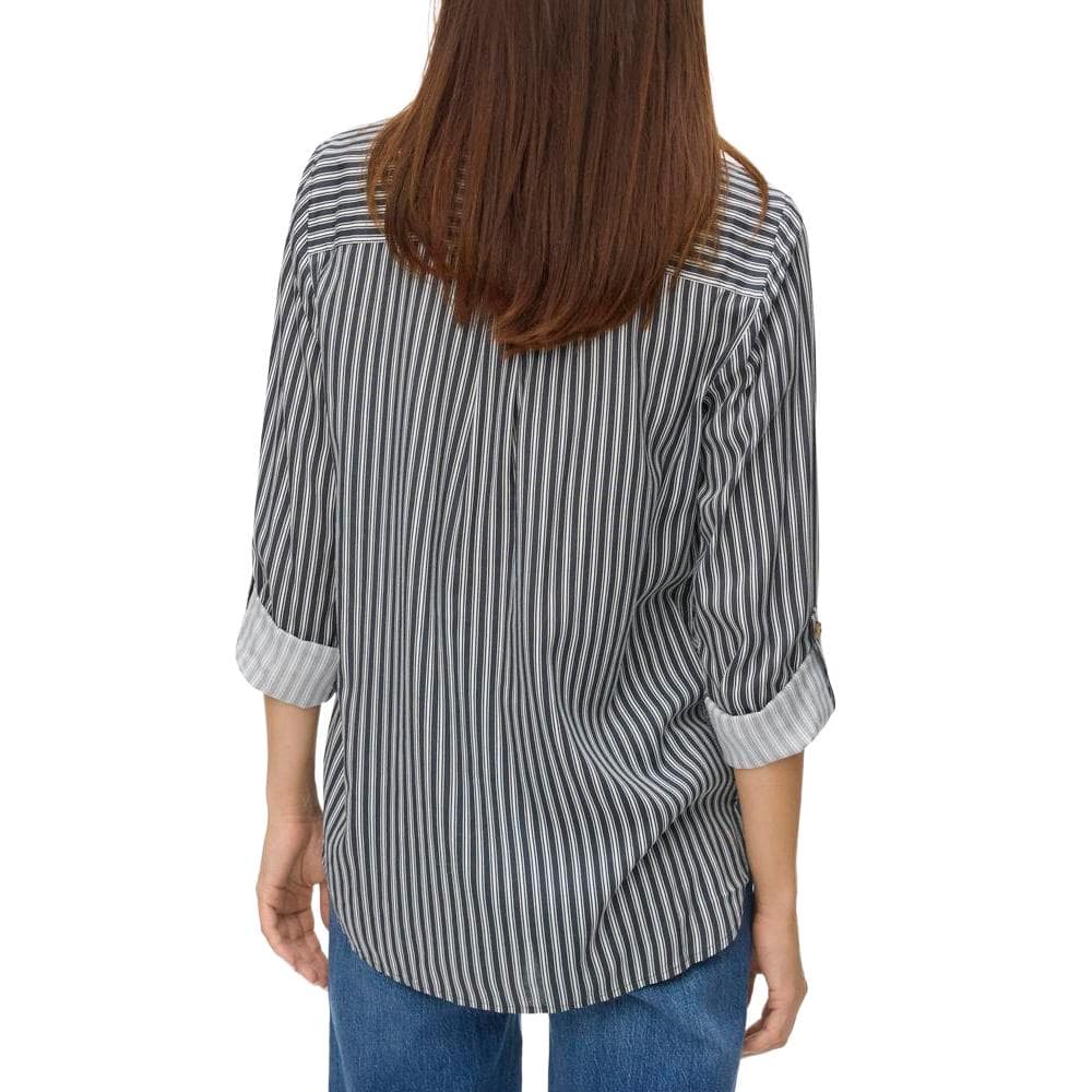 Chemise Noir/Blanches Femme Vero Moda Bumpy 2