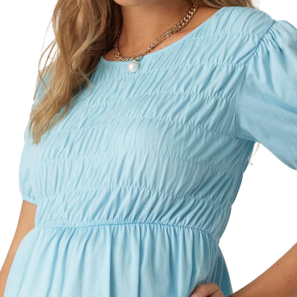 Robe de Grossesse Bleu Femme Mamalicious Pannie 3
