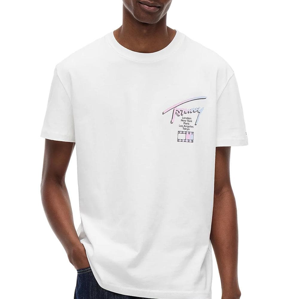 T-Shirt Blanc Homme Tommy Hilfiger City Sign 1
