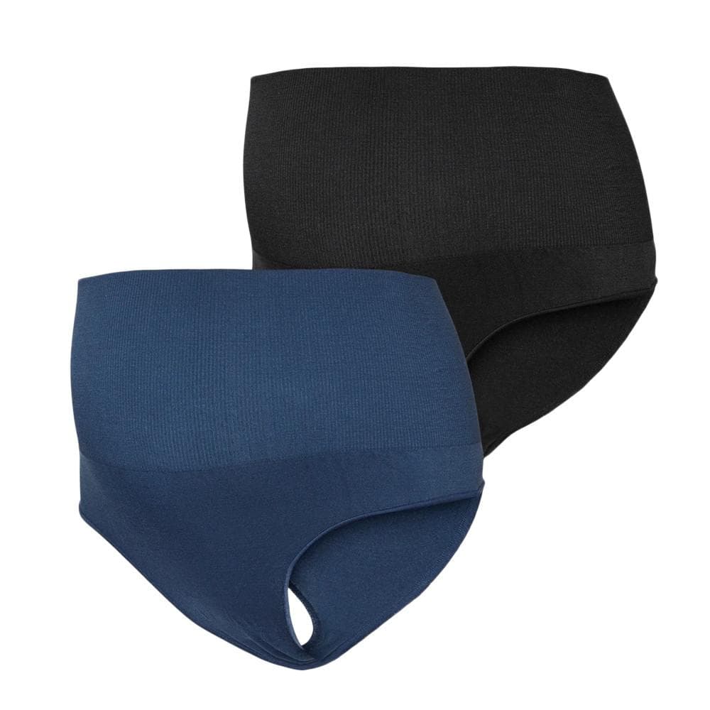 x2 Strings de grossesse Noir/Bleu Femme Mamalicious Lilja 1