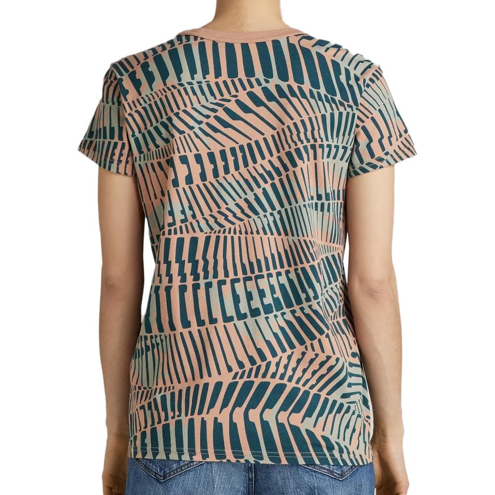 T-shirt Orange Femme All Over Print D21210 2