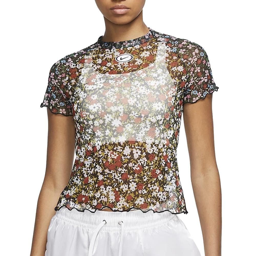 Croc Top Vert à motifs floraux Femme Nike Mesh AOP 1