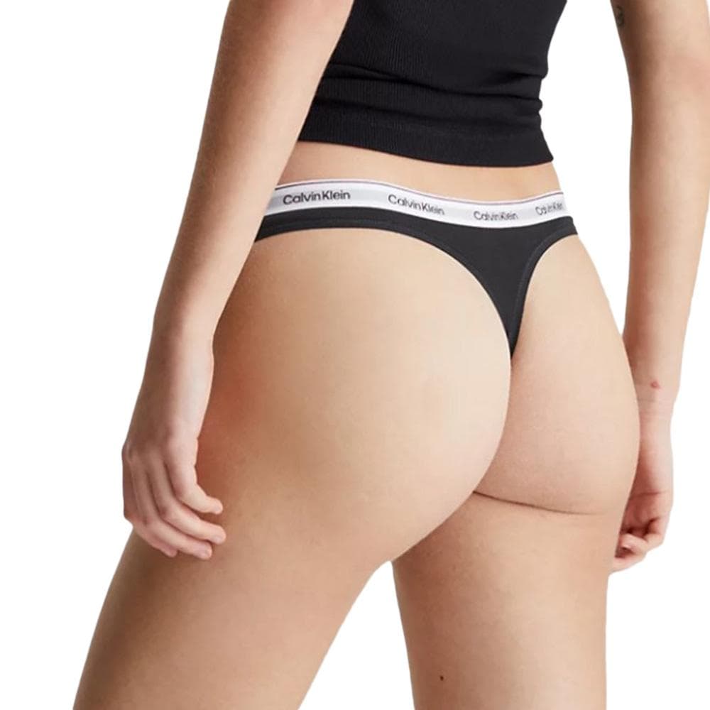 X3 Strings Noir Femme Calvin Klein Thong 3