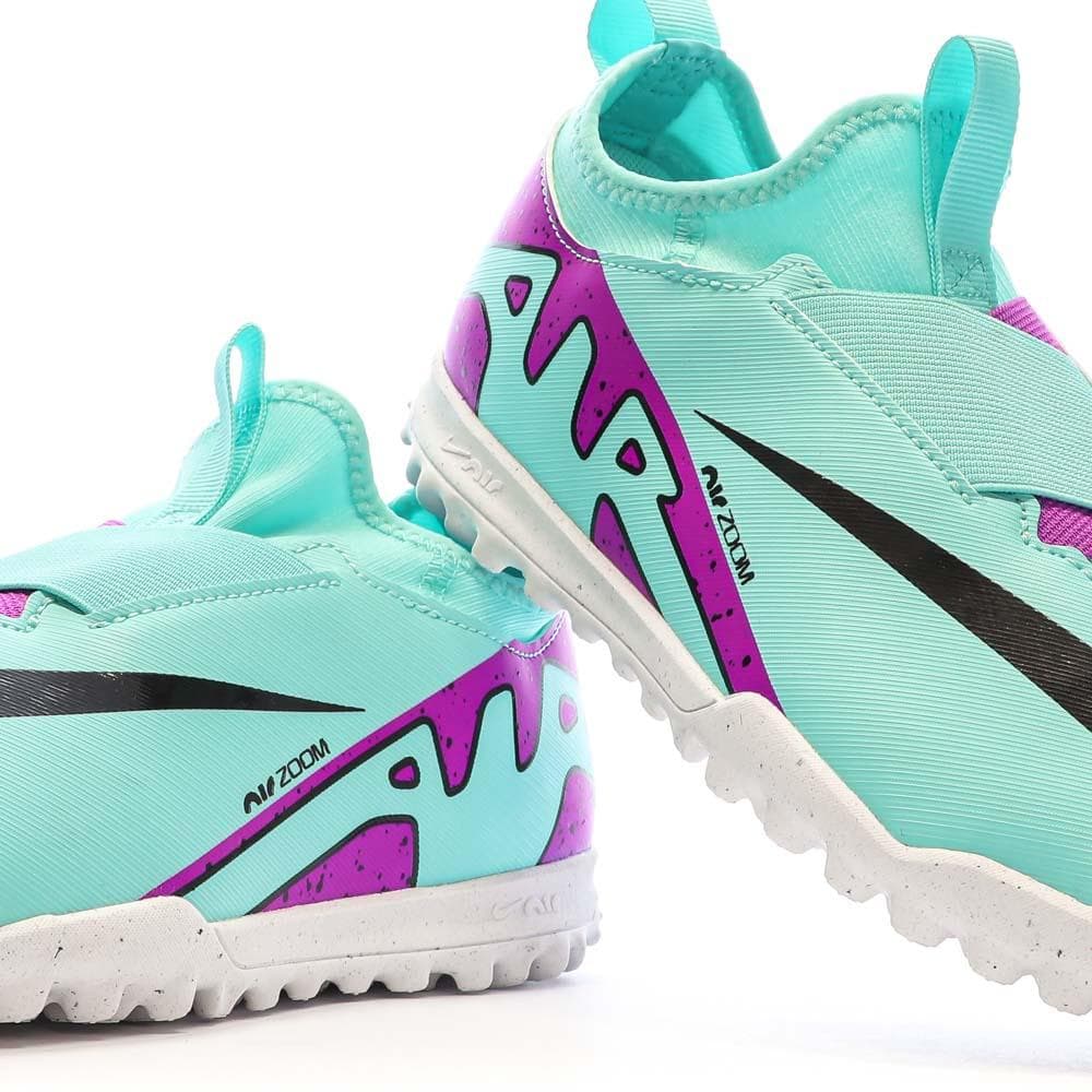 Chaussures de Football Turquoise Junior Nike Jr Zoom Vapor 15 Academy TF 7