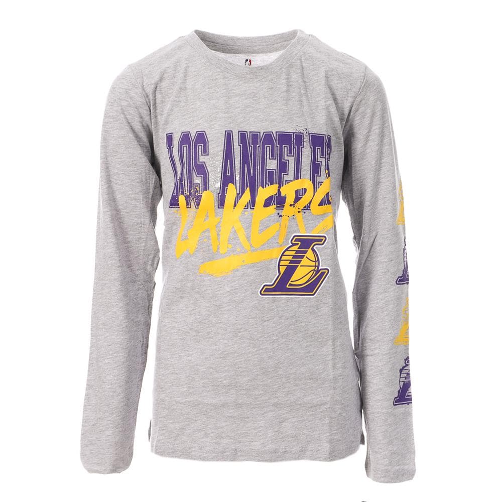 T-shirt Manches Longues Gris Garçon NBA Lak LOS ANGELES LAKERS 1