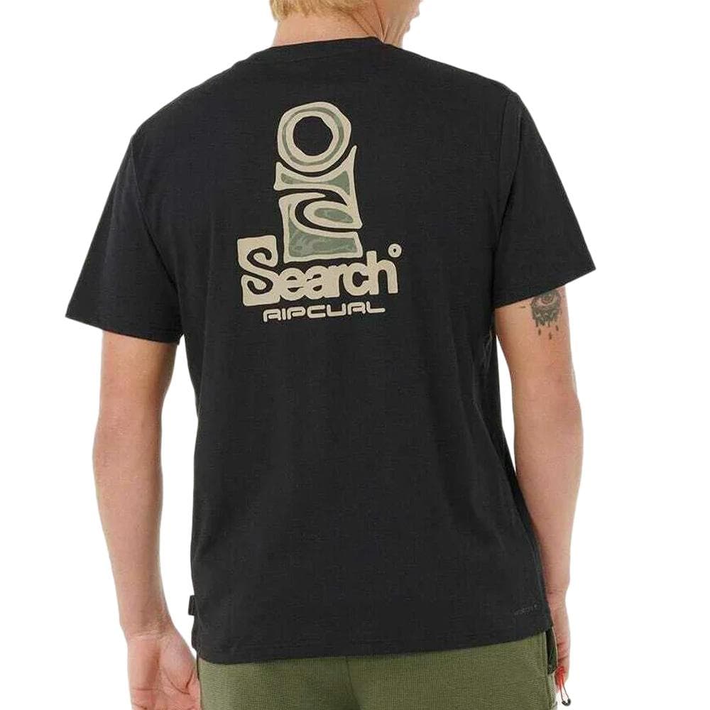 T-Shirt Noir Homme Rip Curl Vaporcool Search Stack 2