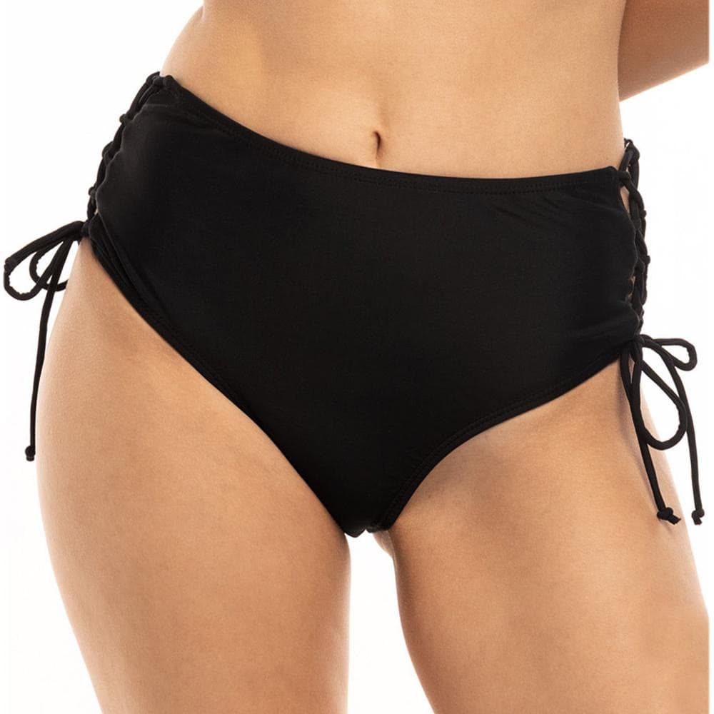 Bas de Bikini Taille Haute Noir Femme Sun Project - Taille 1