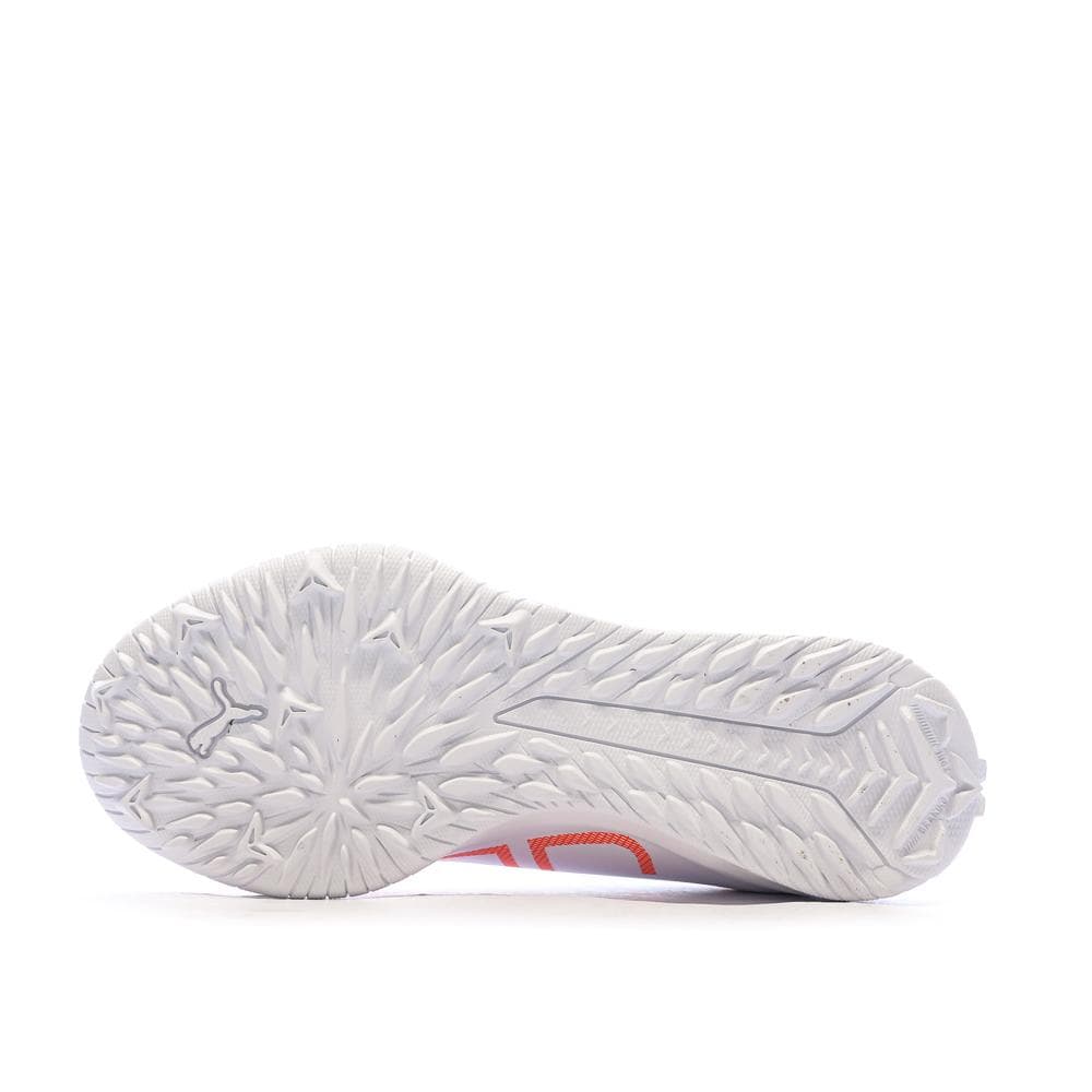 Chaussures de football Blanches/Oranges Garçon Puma Ultra 5 Play 5