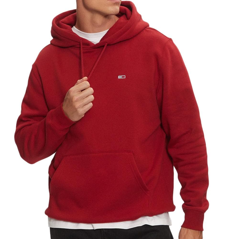 Sweat à Capuche Rouge Homme Tommy Hilfiger Flag Hoodi 1