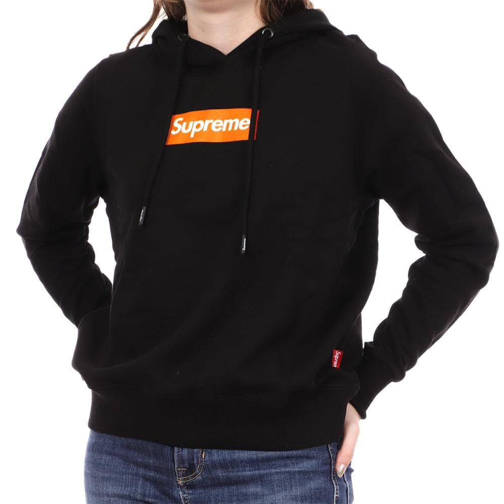 Sweat à Capuche Noir Femme Supreme Grip Pat 1