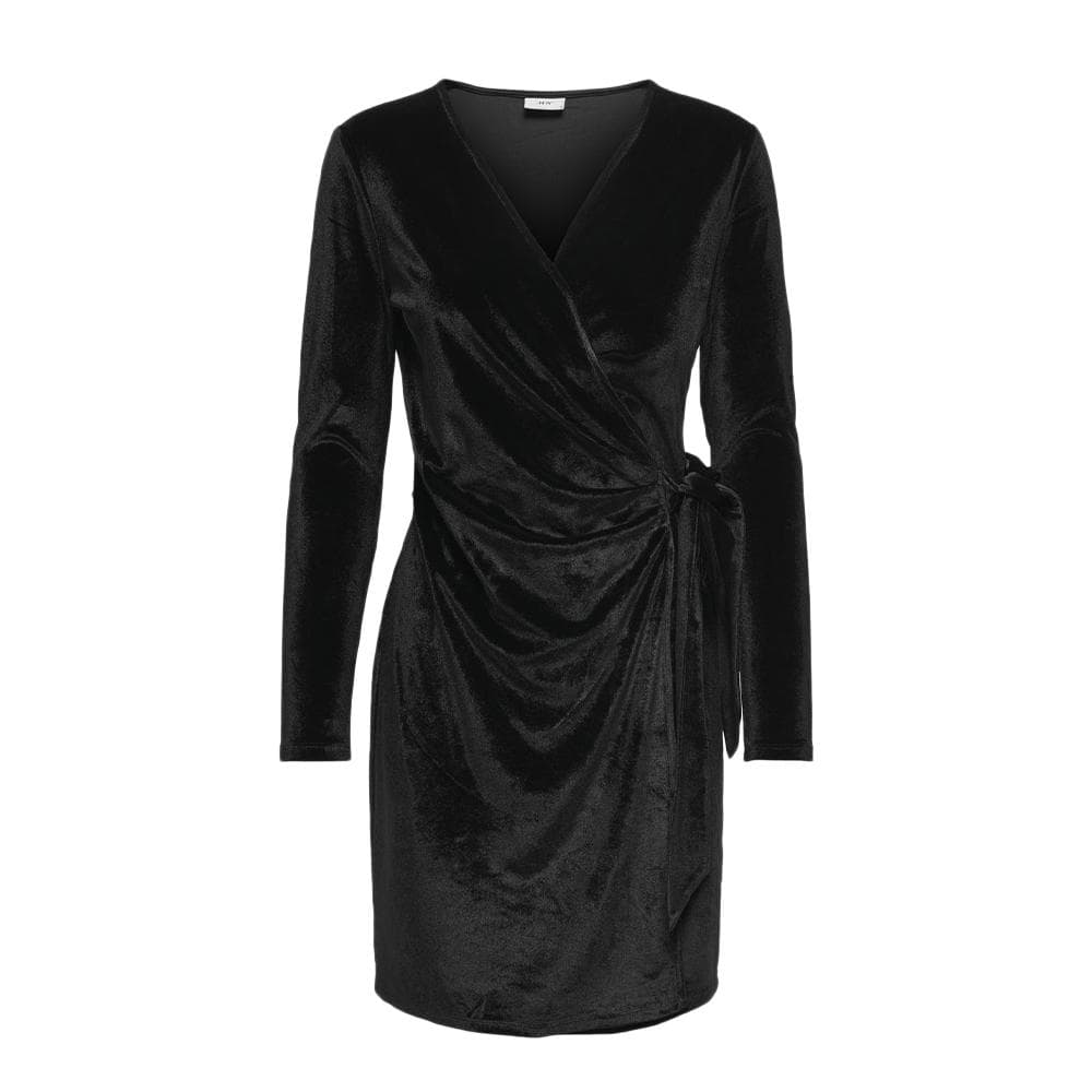 Robe Velours Noir Femme JDY Velvet Wrap 3