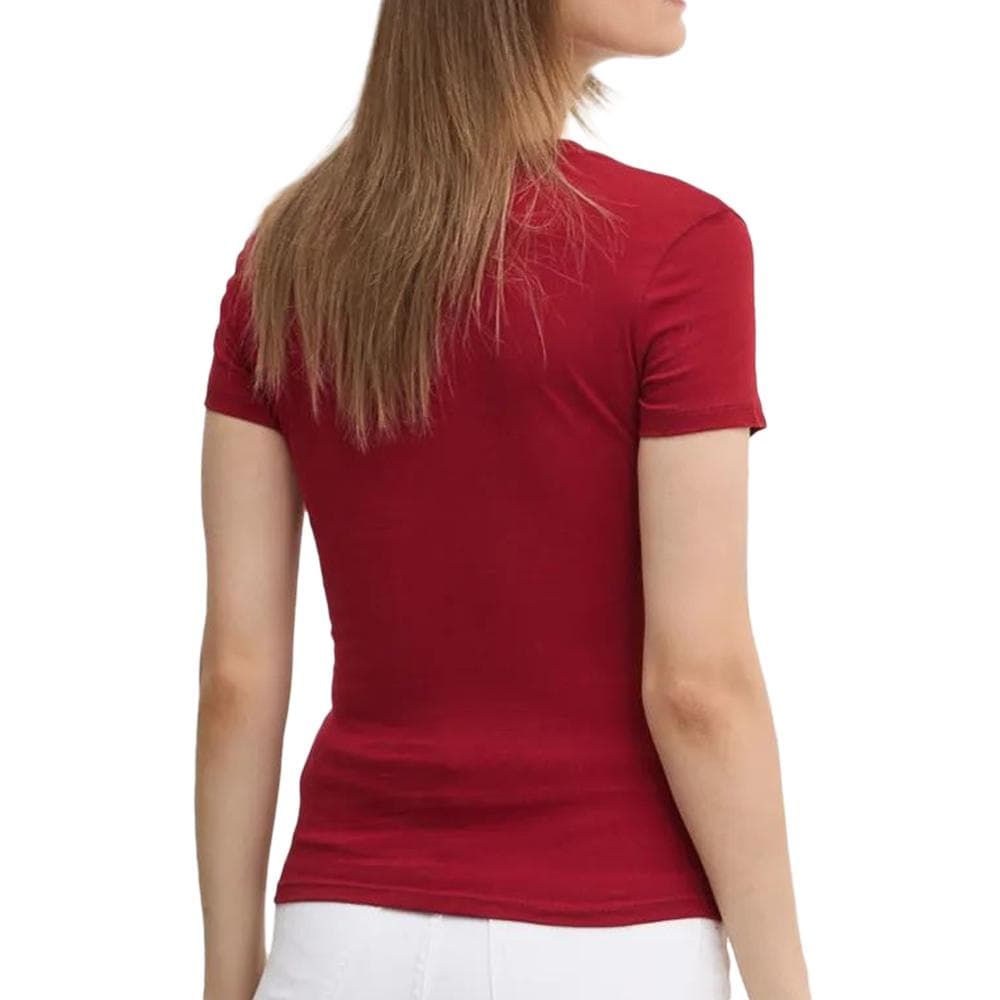 T-shirt Rouge Femme Tommy Hilfiger Slim Linear 2