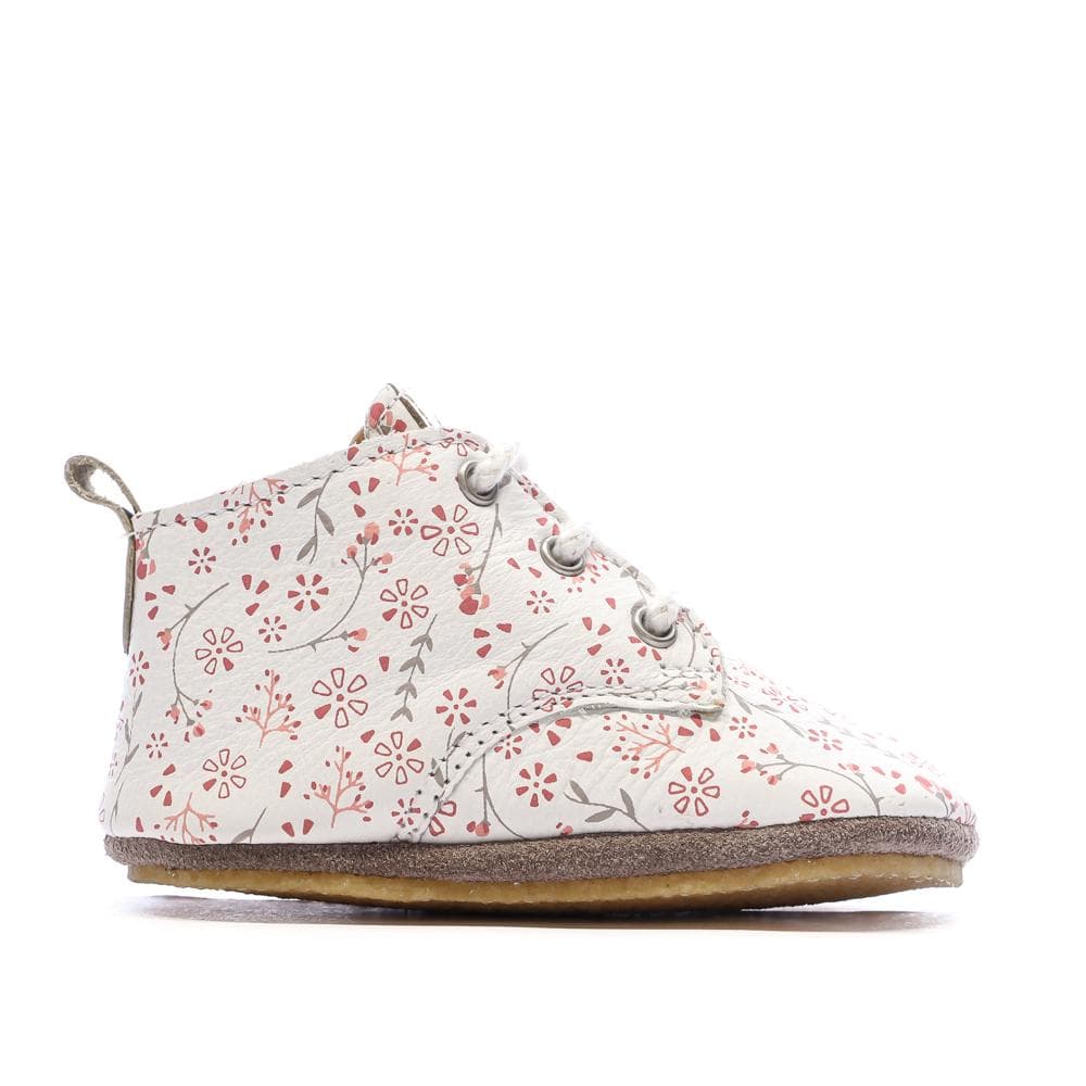 Chaussons Blanc à Fleurs Fille Aster Layas 2