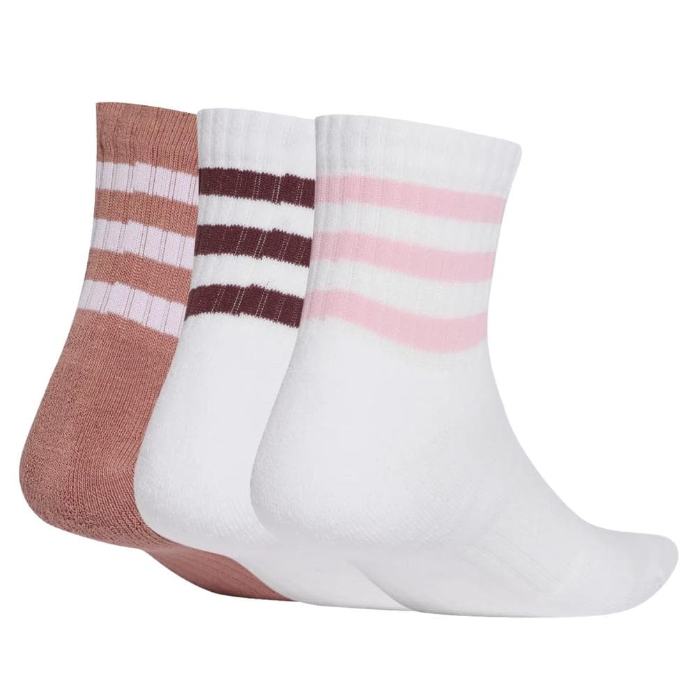 x3 Paires de chaussettes Blanches/Rose Femme Adidas Spw Mid 2