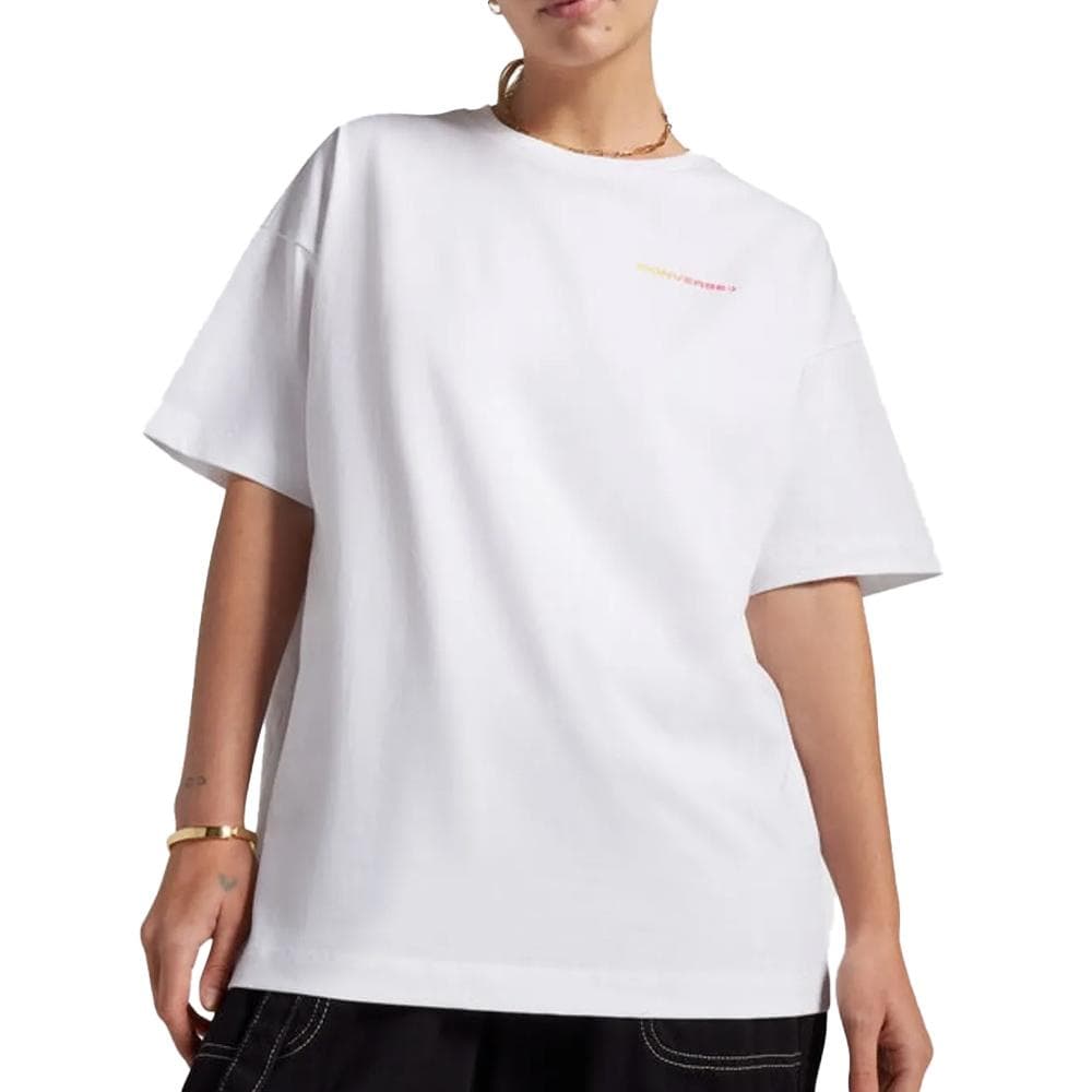 T-Shirt Blanc Femme Converse Colorful 1