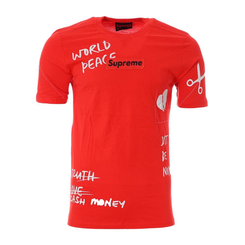 T-shirt Rouge Homme Supreme Grip World 1