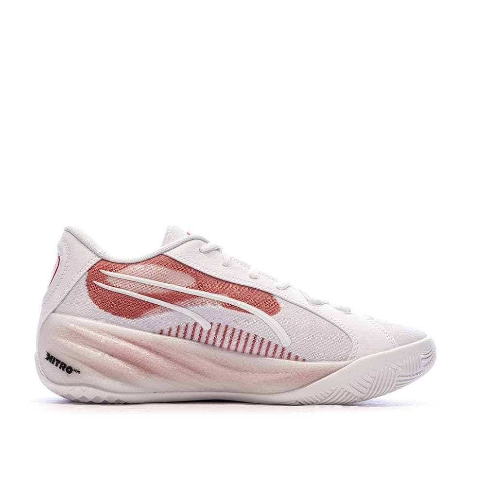 Chaussures de Basketball Blanches/Roses Homme Puma All-pro Nitro 2