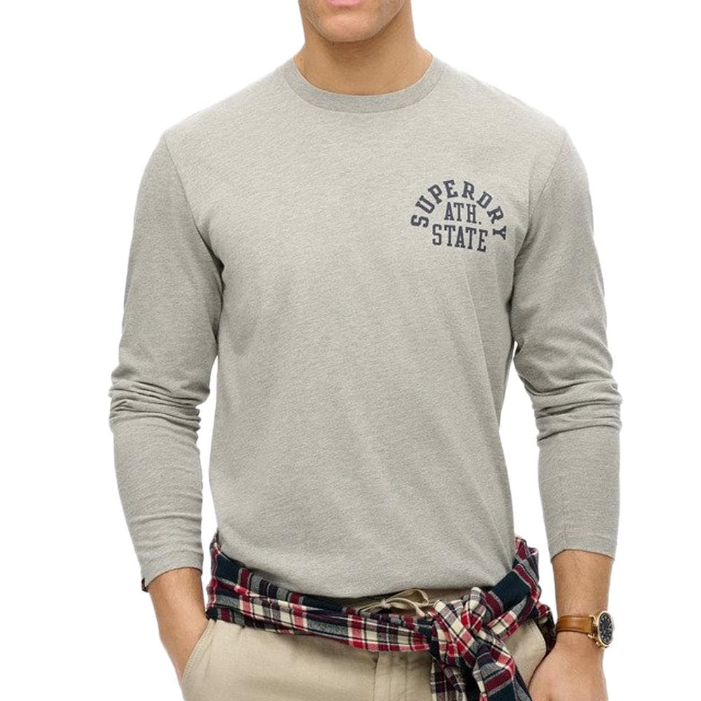 T-Shirt Manche Longues Gris Homme Superdry Athletic 1