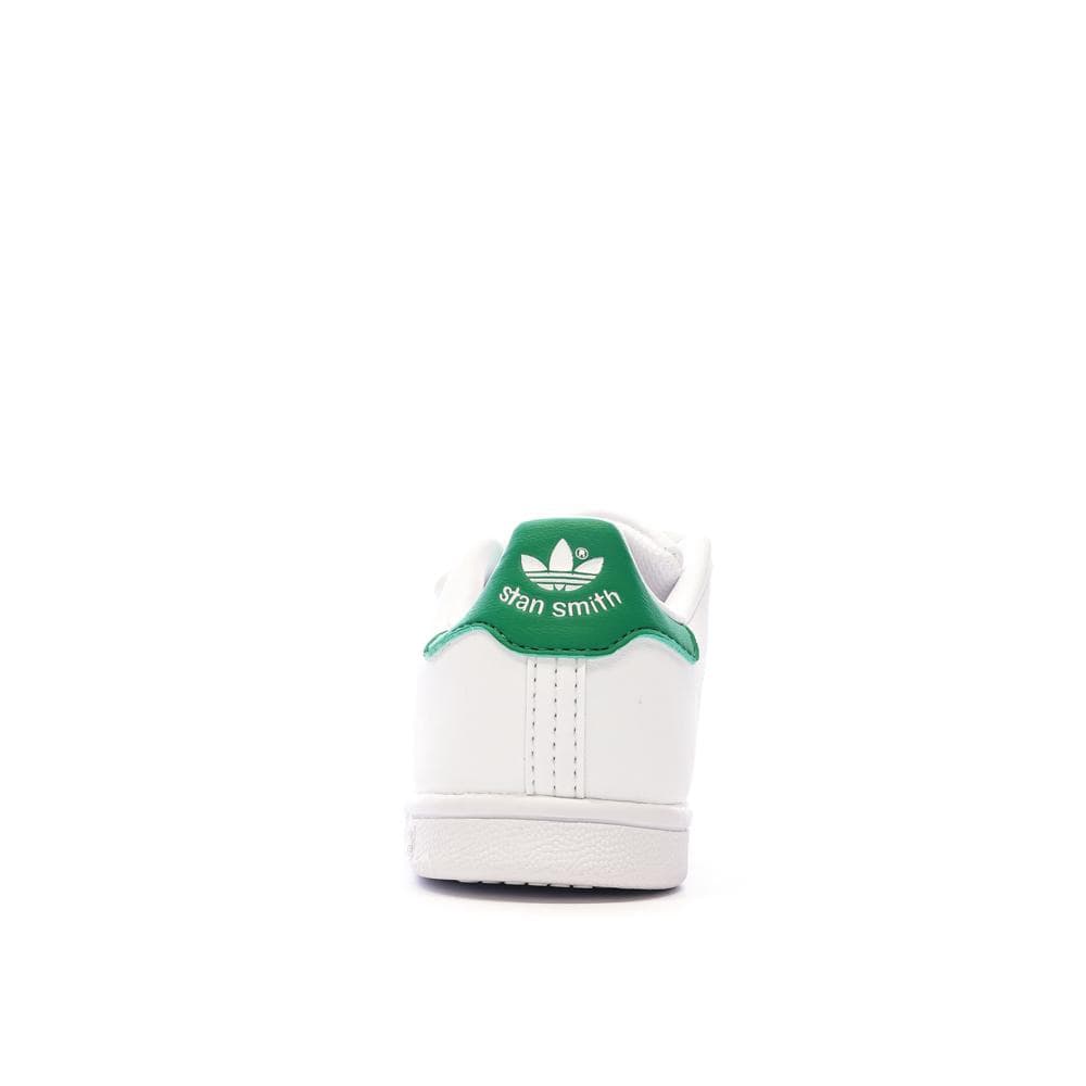 Baskets Blanches/Vertes Garçon/Fille Adidas Stan Smith 3