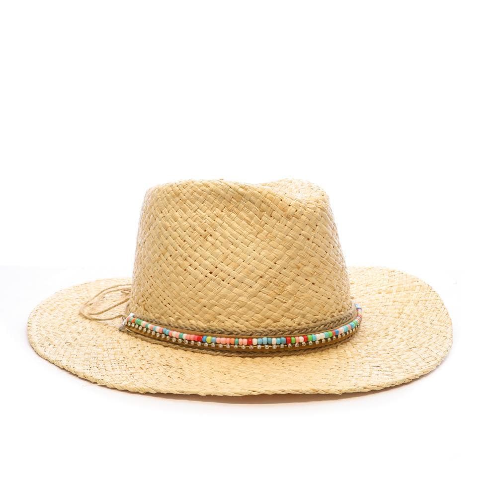 Chapeaux de Paille Blanc Via Lorenzo Fedora Naturel 2