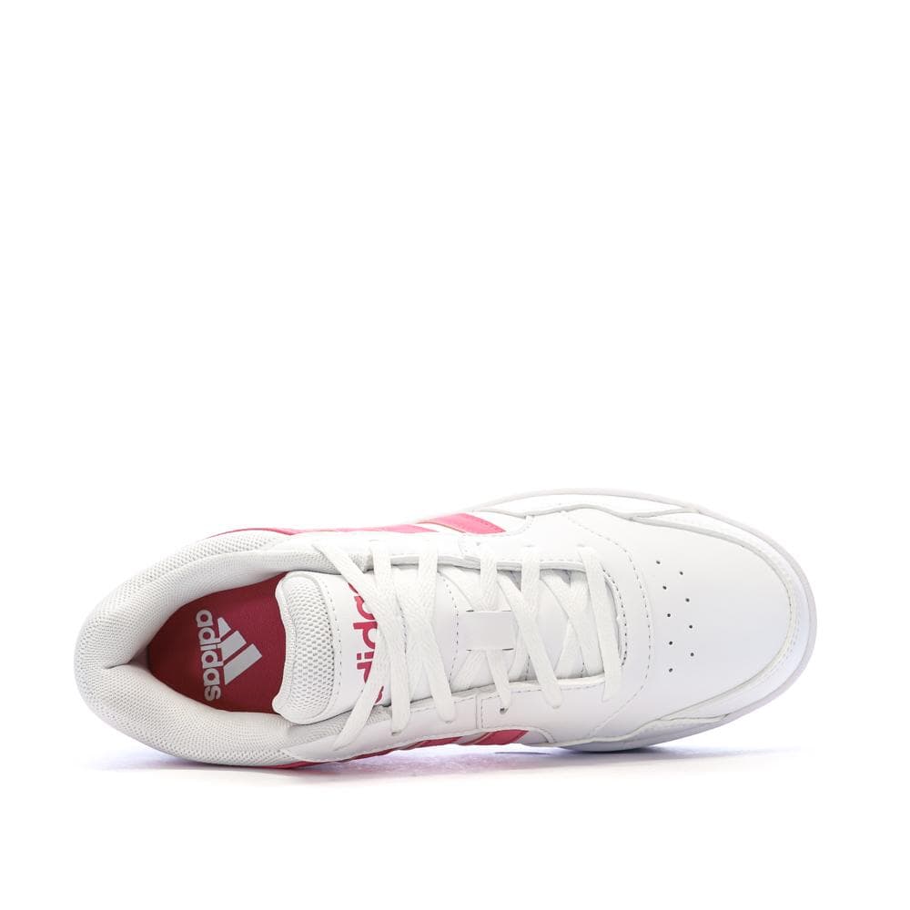 Baskets Blanches/Roses Femme Adidas Hoops 3.0 Bold 4