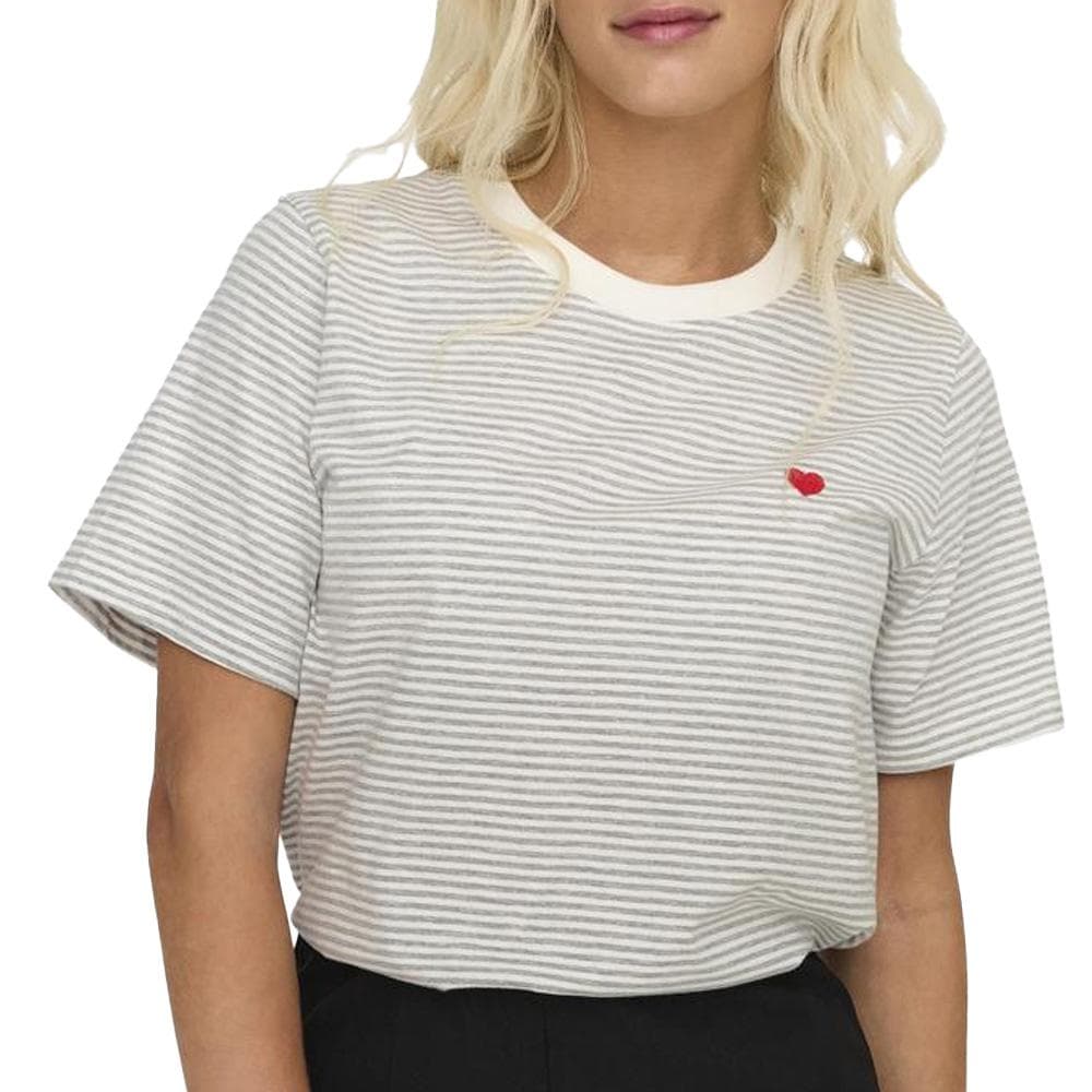 T-shirt Gris/Rayures Femme JDY Pisa 1