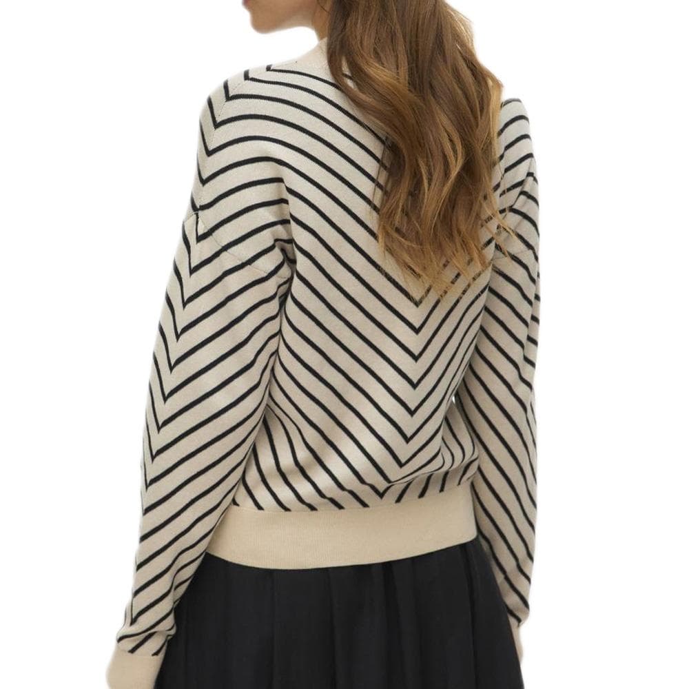 Pull Beige/Noir Femme Vero Moda Capricorn 2
