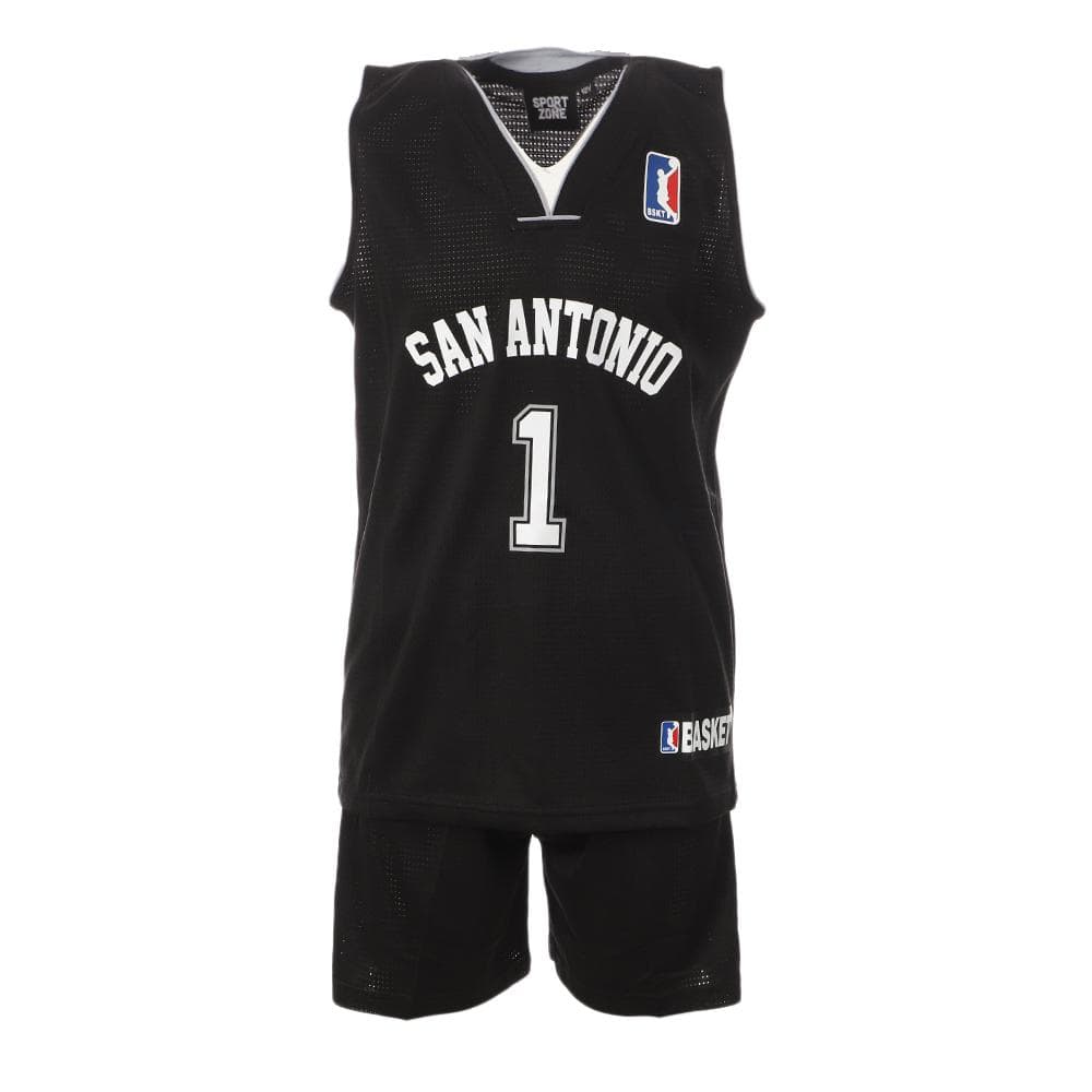 San Antonio Ensemble de basket Noir Enfant Sport Zone 1