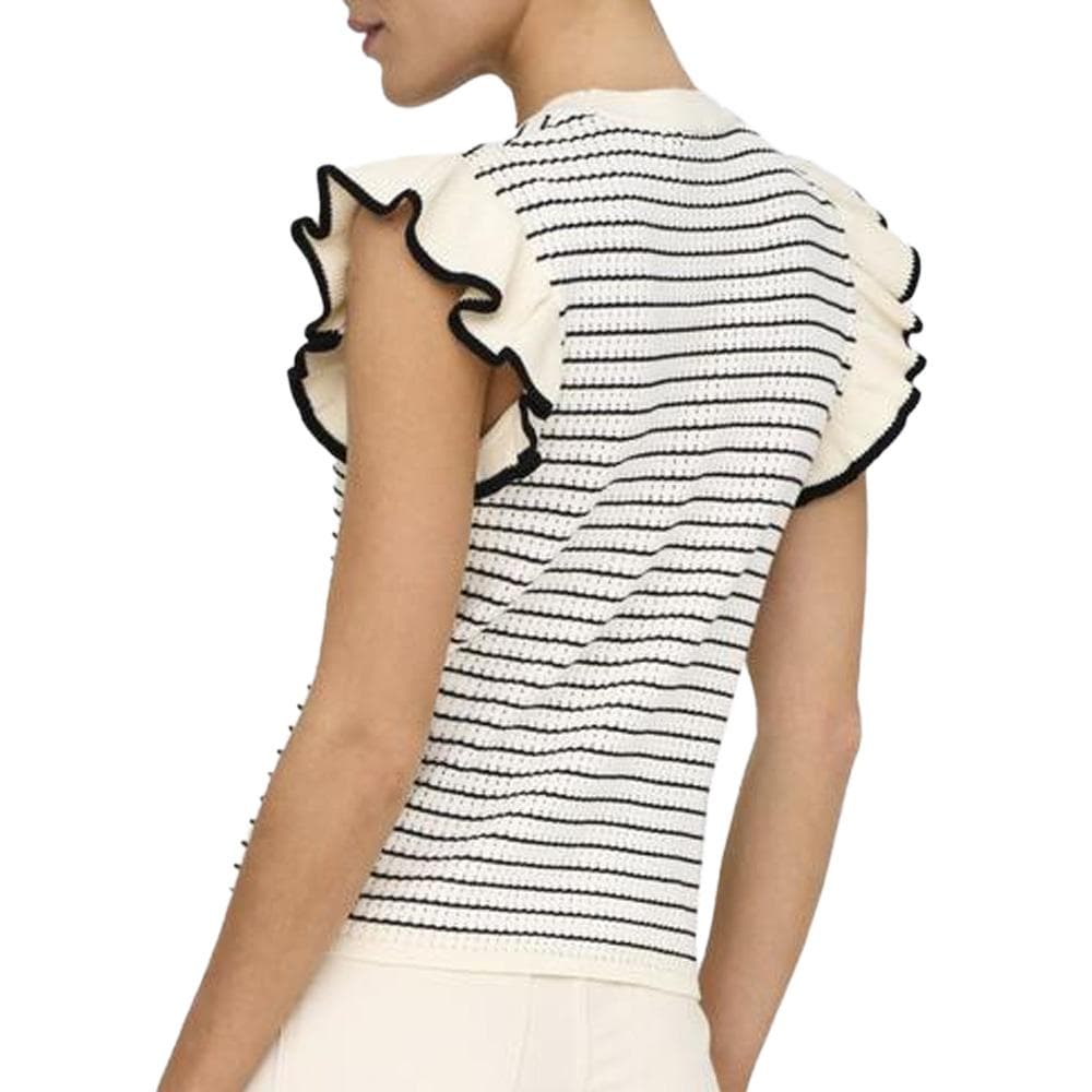 T-Shirt Écru/Noir Femme JDY Carice 2