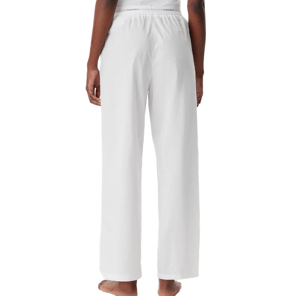 Pantalon de Nuit Blanc Femme Calvin Klein Jeans Logo Poplin 2