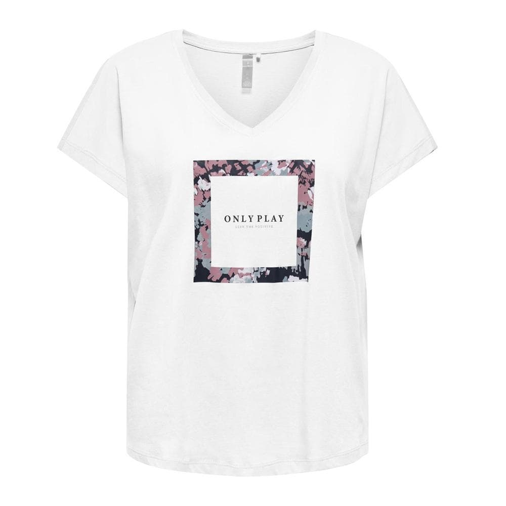 T-Shirt Blanc Femme ONLY Mally Life Loose 1