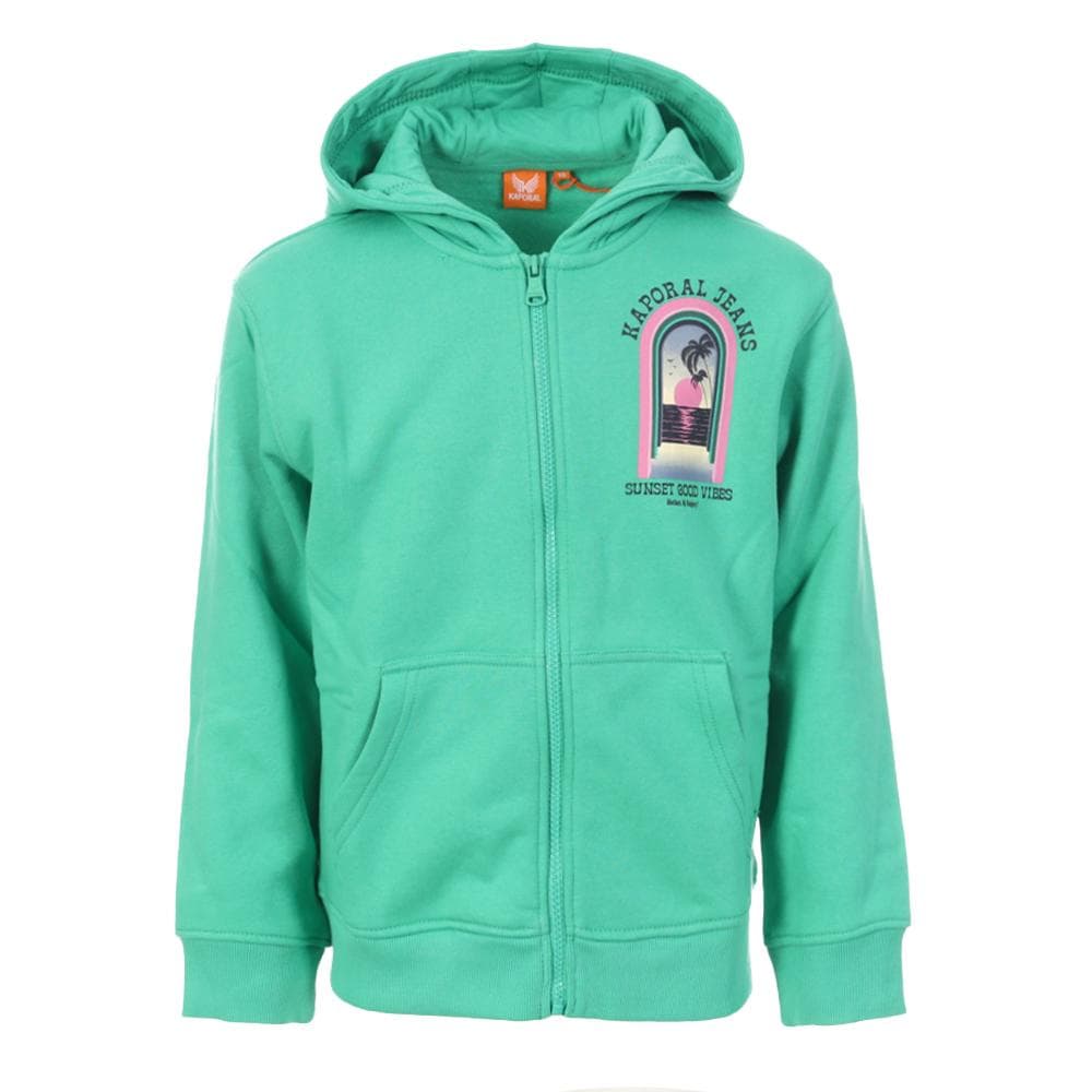 Sweat Zippé Vert Fille Kaporal OUNAE 1