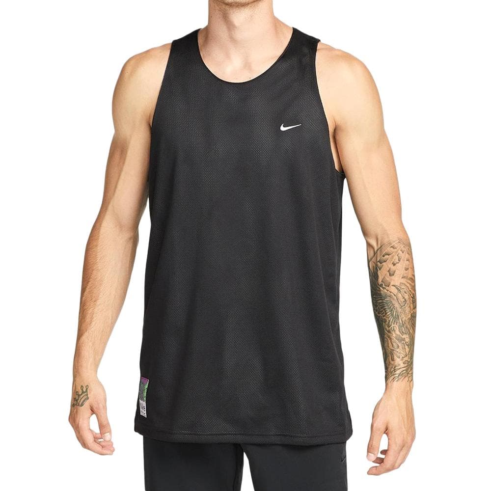 Débardeur de Basketball réversible Noir/Jaune Homme Nike Tank 1