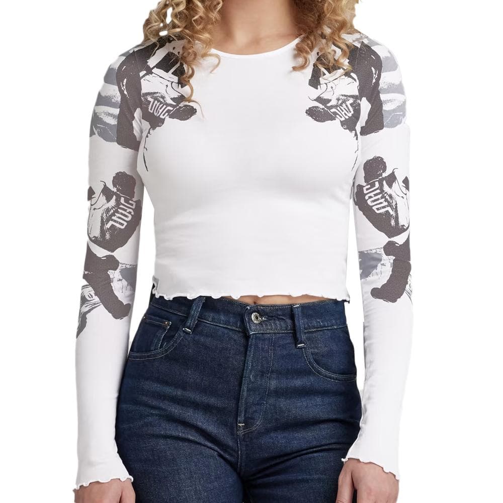 T-Shirt Blanc Femme G-Star Raw D23792 1